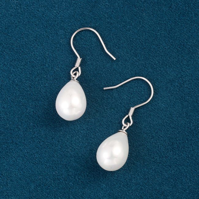s925 Sterling Silver Water Drop Pearl Earrings