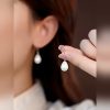 s925 Sterling Silver Water Drop Pearl Earrings