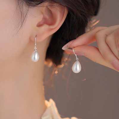 Water Pearl s925 Sterling Silver Drop Earrings