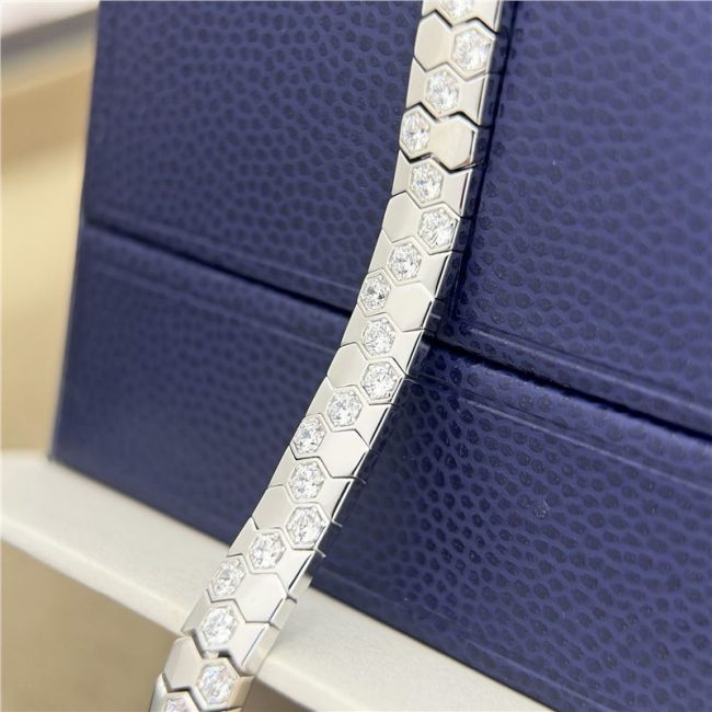 Diamond Honeycomb sterling silver bracelet for women