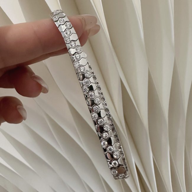 sterling silver Honeycomb bracelet for women