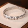 Pulsera nido de abeja de plata de ley para mujer