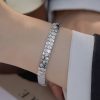 Pulsera nido de abeja de plata de ley para mujer