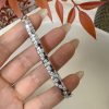 Diamond Honeycomb sterling silver bracelet for women