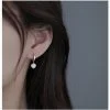 Brincos pendentes de prata esterlina com diamantes