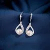 Pearl Sterling Silver Water Drop Earrings