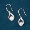 Pearl Sterling Silver Water Drop Earrings
