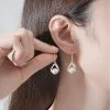Pearl Sterling Silver Water Drop Earrings