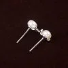 Pendientes de plata con perla y forma de V