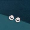 Pendientes de perla de plata de ley para mujer