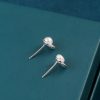 Pendientes de plata con perla