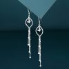 Sterling Silver Butterfly & Tassel Drop Earrings