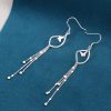 Sterling Silver Butterfly & Tassel Drop Earrings