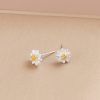 Daisy Pendientes de plata para las mujeres
