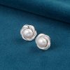 Pendientes Flor Perla Plata de Ley