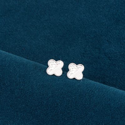 Sterling Silver Four Leaf Clover Earrings