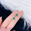 Pendientes de plata en forma de corazón