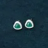 Pendientes de plata de ley con forma de corazón