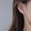 Pendientes de plata con forma de corazón para mujer