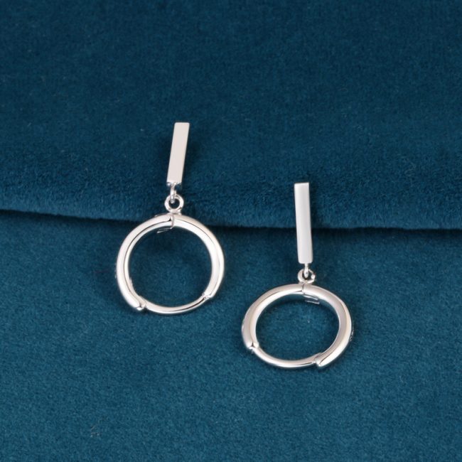 Sterling Silver Linear Bar Drop Earrings