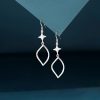 Sterling Silver Star & Water Drop Earrings