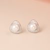 Pendientes de plata de ley con perlas triangulares
