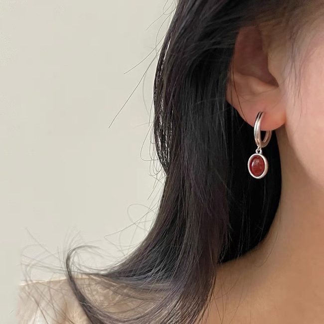 Water Drop Vintage Sterling Silver Drop Earrings