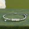 Pulsera de plata de ley con piedras preciosas y jade bambú