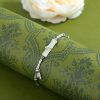 pulsera de plata de ley bambú jade