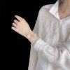 Pulsera de plata de ley con piedras preciosas para mujer