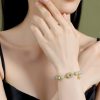 Pulsera de cuentas de plata de ley y jade