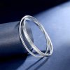 Four Leaf Clover Silver Double Bangle Bracelet