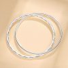Pulsera rígida de plata Mobius para mujer