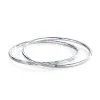 Mobius Silver Double Bangle Bracelet For Women wear view