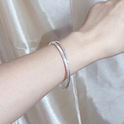 Chic sterling silver bangles for women minimalist look