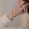 Pulseras de cuentas cuadradas de plata esterlina para mujer (imagen)