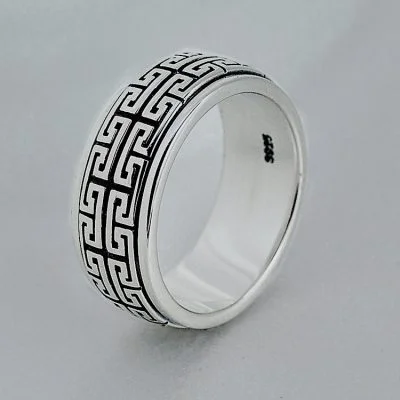 925 Sterling Silver Ring - Rotatable Lucky Design