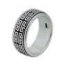Anillo de plata de ley 925 con diseño giratorio de la suerte