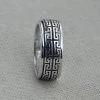 Anillo de plata de ley 925 - Anillo giratorio de la suerte