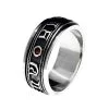 925 Sterling Silver Spinner Rings - Garnet