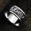 Anillos giratorios de plata de ley 925 - Granate