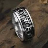 Anillos giratorios de plata de ley 925 - Granate