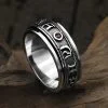 Anillos giratorios de plata de ley 925 para hombre - Granate