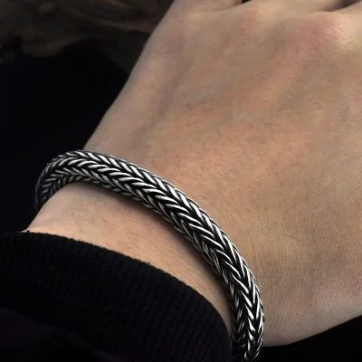 925 sterling silver braided bracelet