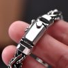 Bracciale in argento sterling 925 con chiusura a catena intrecciata