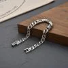 Pulsera de plata de ley 925 - Cadena de hip hop