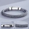Pulsera trenzada de plata de ley 925 - Detalle de quilla