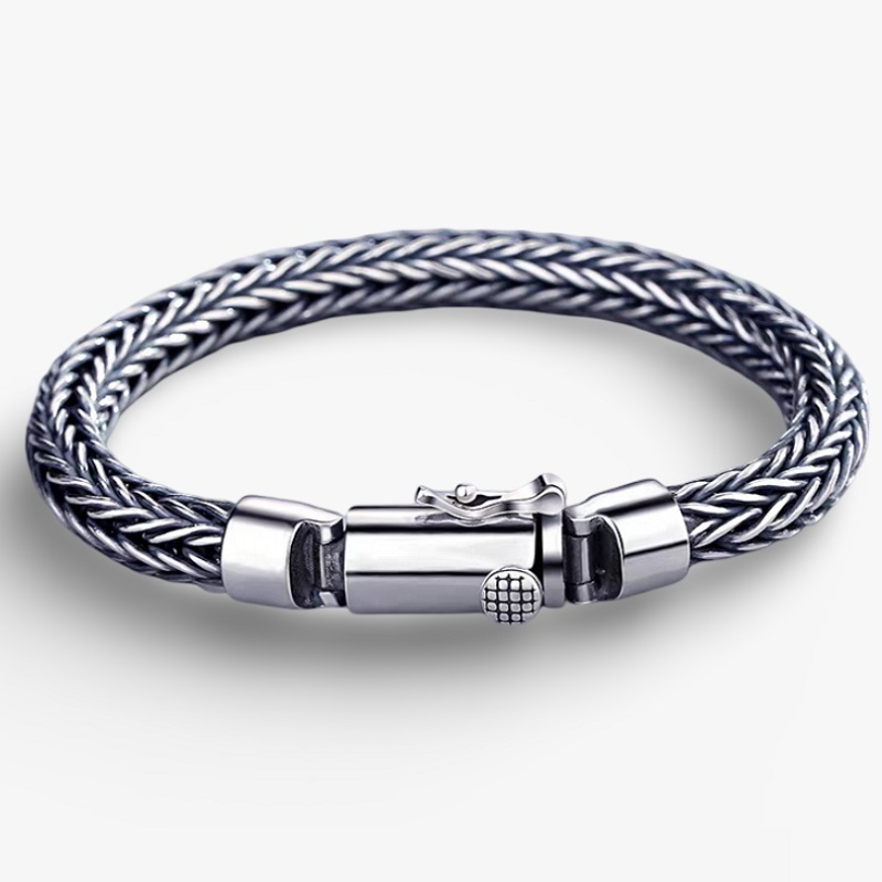 925 Sterling Silver Braided Bracelet - Keel cukari