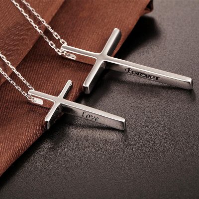 Sterling Silver Cross Necklaces for Couples