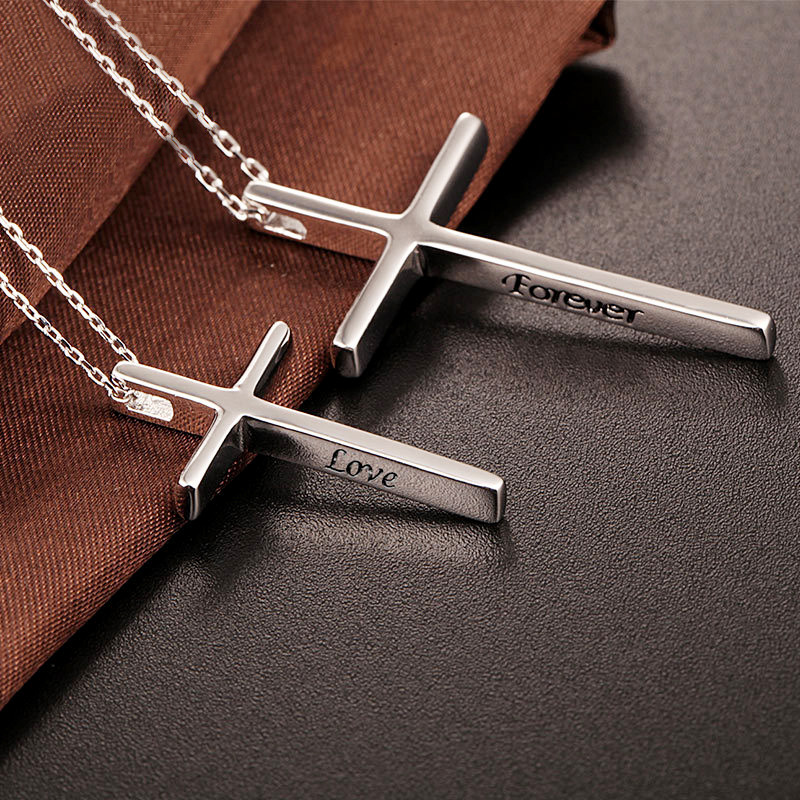 Sterling Silver Cross Necklaces for Couples